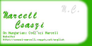 marcell csaszi business card